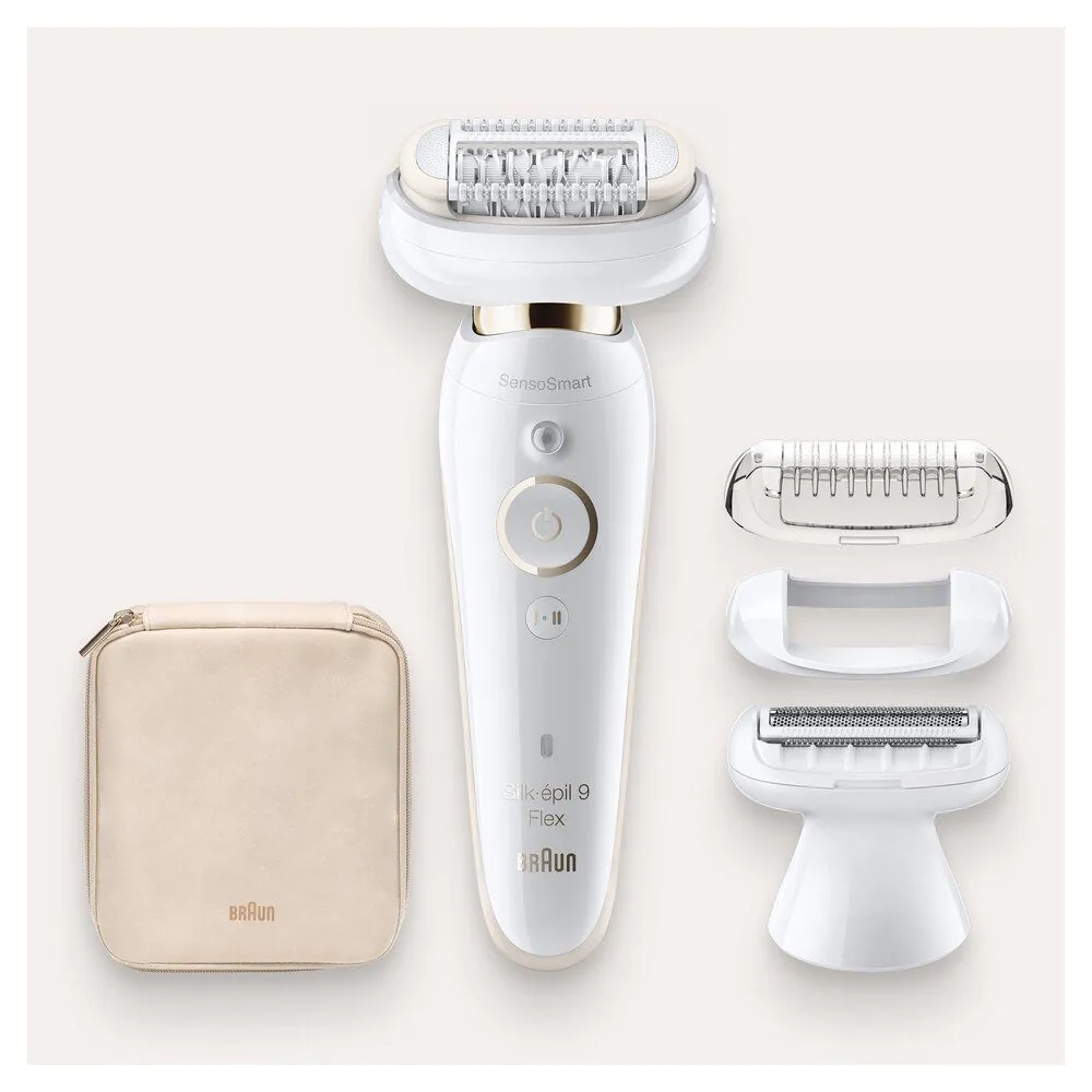Braun Silk-épil 9 Flex 9002 Epilierer, flexiblem Kopf, Micro-Grip-Technologie, inkl. Rasieraufsatz 3