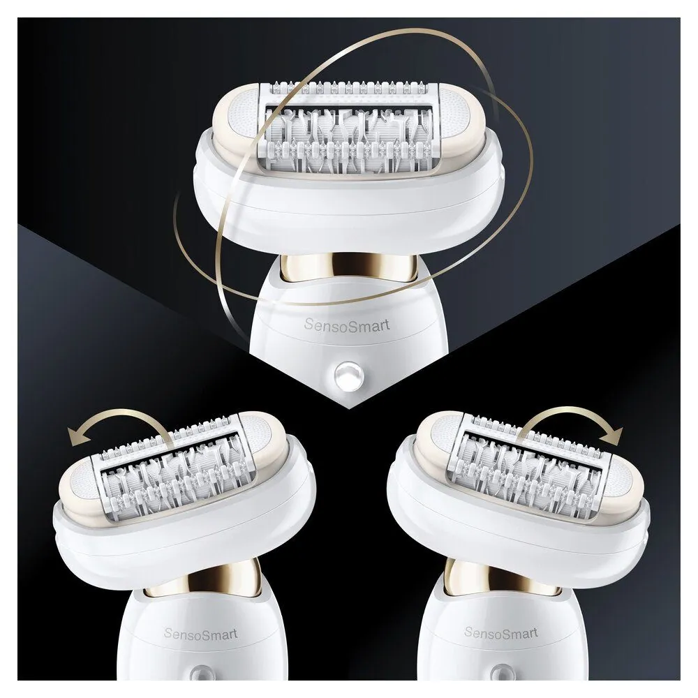 Braun Silk-épil 9 Flex 9002 Epilierer, flexiblem Kopf, Micro-Grip-Technologie, inkl. Rasieraufsatz 5