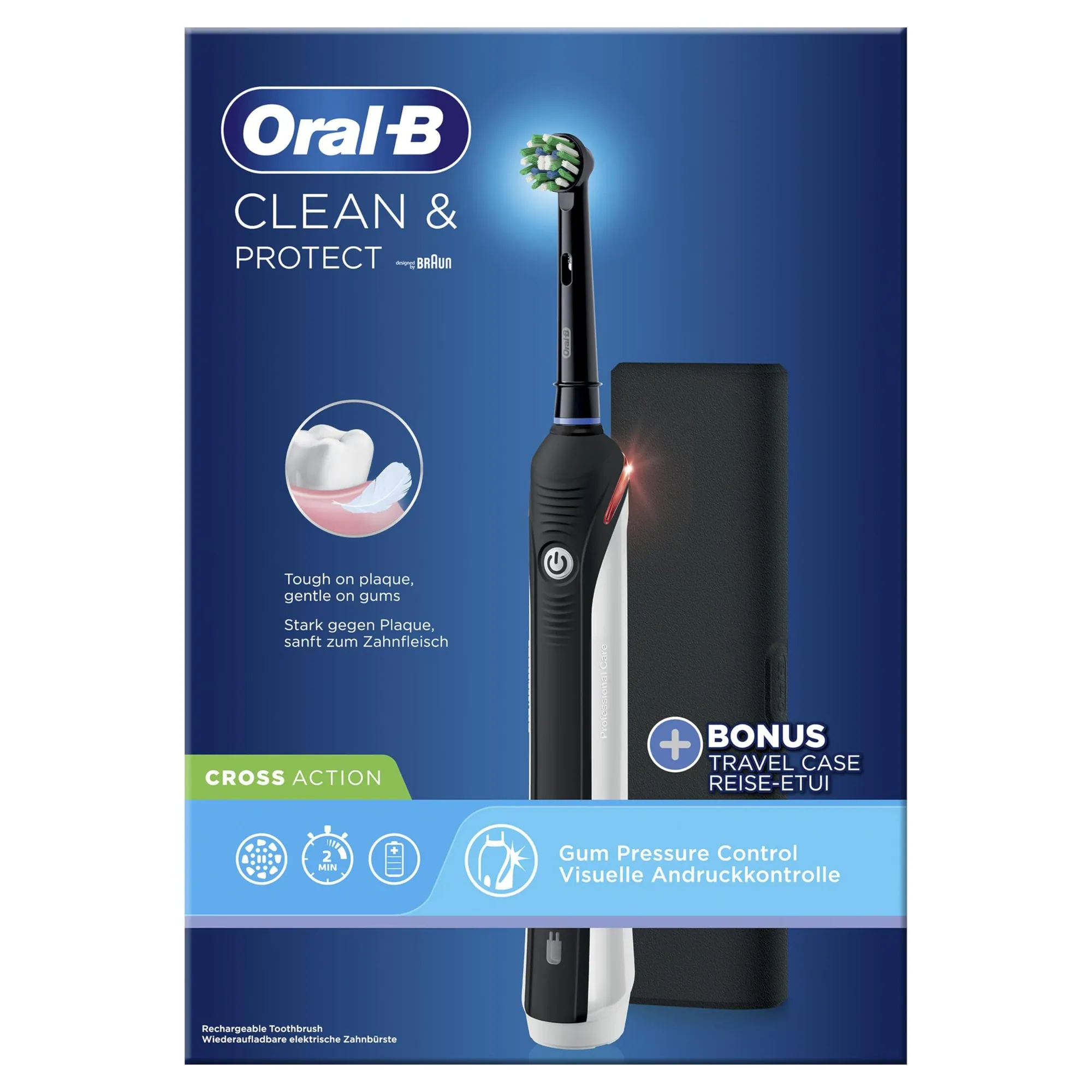 Braun Clean & Protect Elektrische Zahnbürste, 3D-Technologie, 2 Putzprogramme, Akku bis 2 Wochen 4