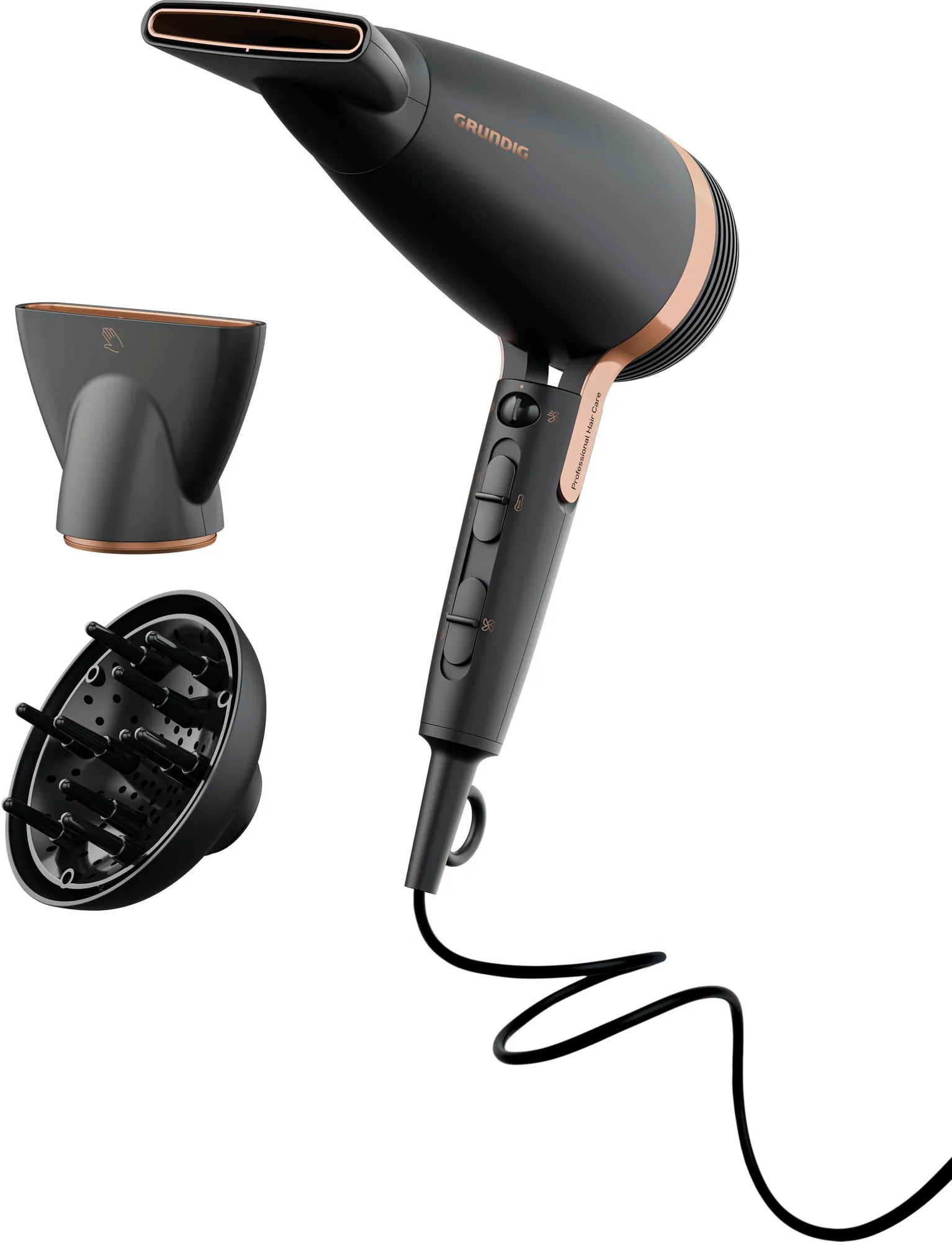 Grundig HD 8080 Haartrockner, 2300 W, Ionen-Technologie & AC-Motor