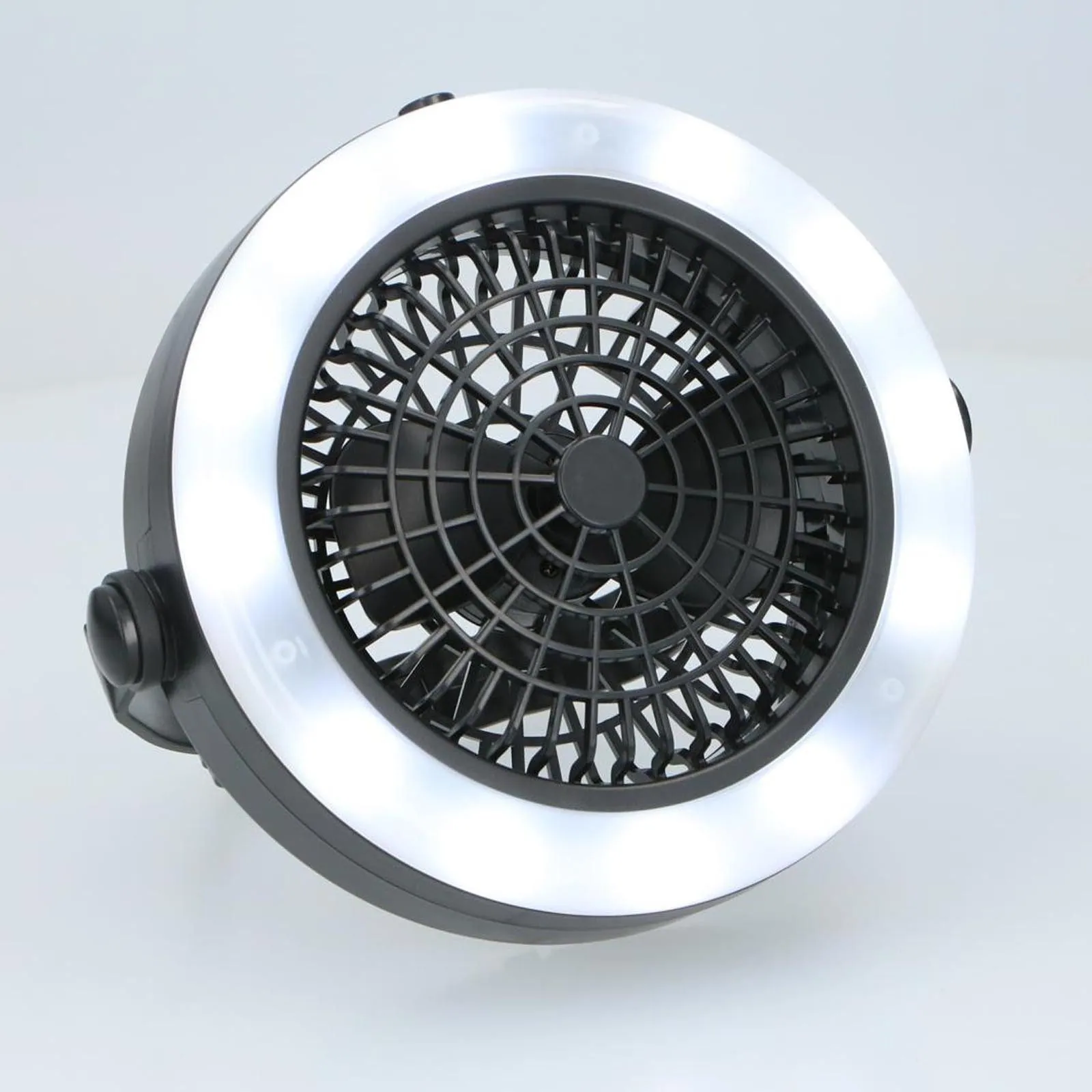 Grundig 2in1 Camping Lampe und Ventilator, 360-Grad Drehbarkeit, 12 LEDs 2
