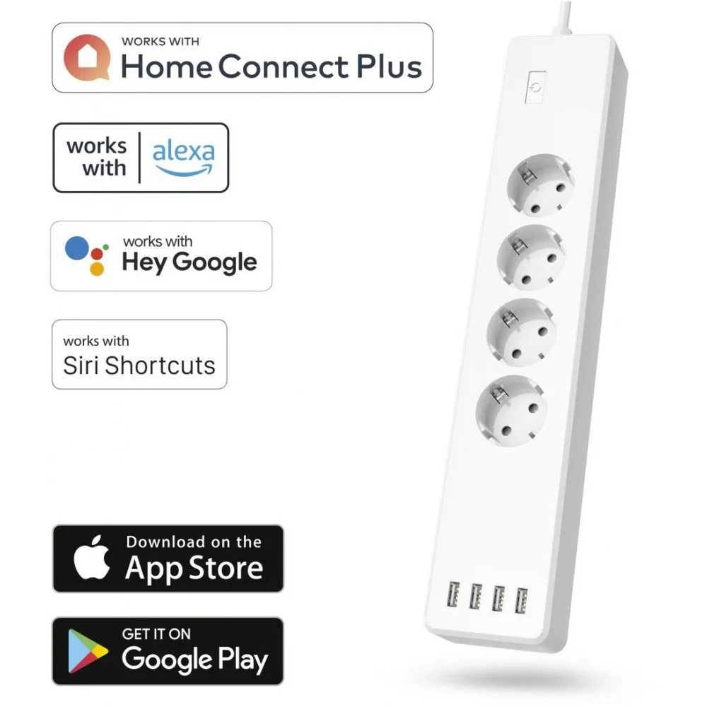 Hama WiFi Steckdosenleiste mit USB-Anschlüssen, smarte Steuerung, Überlastschutz 2