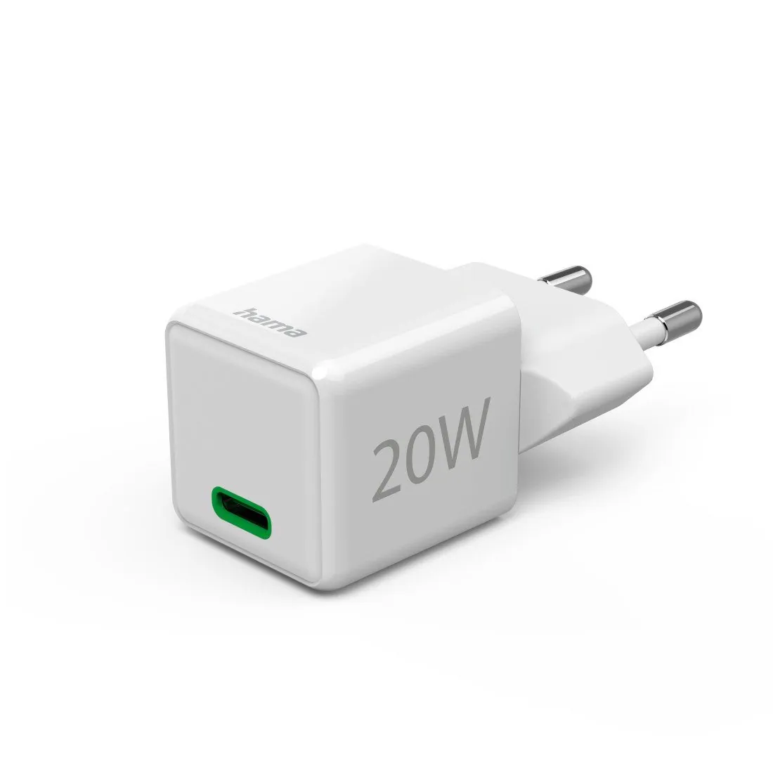 Hama Schnellladegerät, kompaktes Design, 20 W Leistung, automatische Geräteerkennung