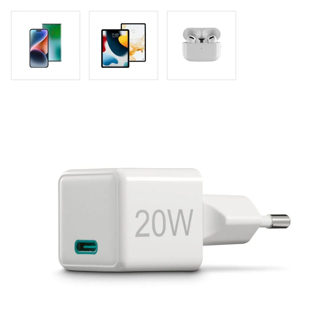 Hama Schnellladegerät, kompaktes Design, 20 W Leistung, automatische Geräteerkennung 5
