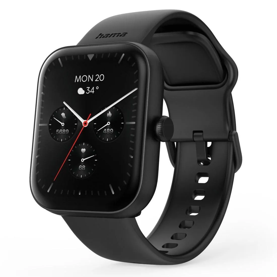 Hama Smartwatch 1,65 Zoll, Telefonfunktion, wasserdicht, Fitnessdaten 2