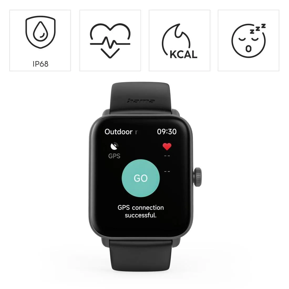 Hama Smartwatch 6010, 1,65 Zoll, GPS, wasserdicht, Fitness-Tracking 4