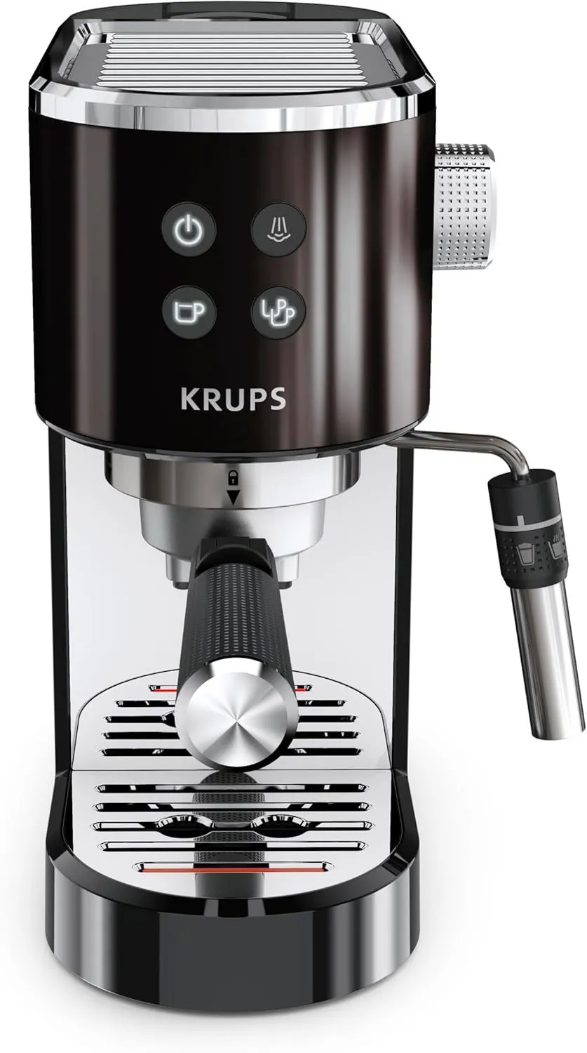 Krups XP 444G Virtuoso+ Siebträgermaschine, 1450W, 15 bar Pumpendruck, Thermoblock-System 2