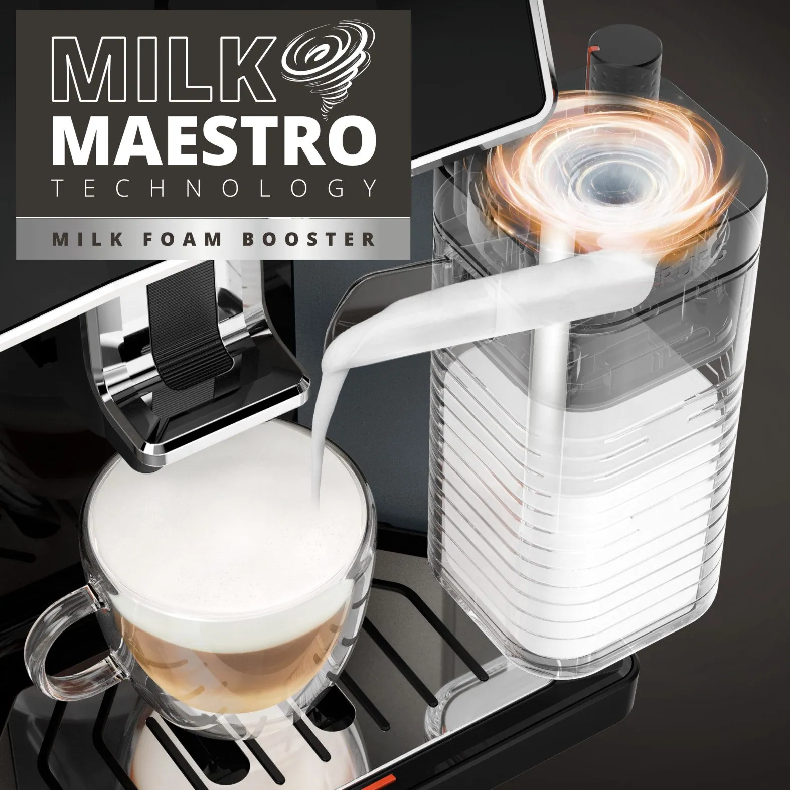 Krups EA9129 Sensation Milk Kaffeevollautomat, 6 Spezialitäten, automatische Reinigung, Metall-Brühgruppe 3