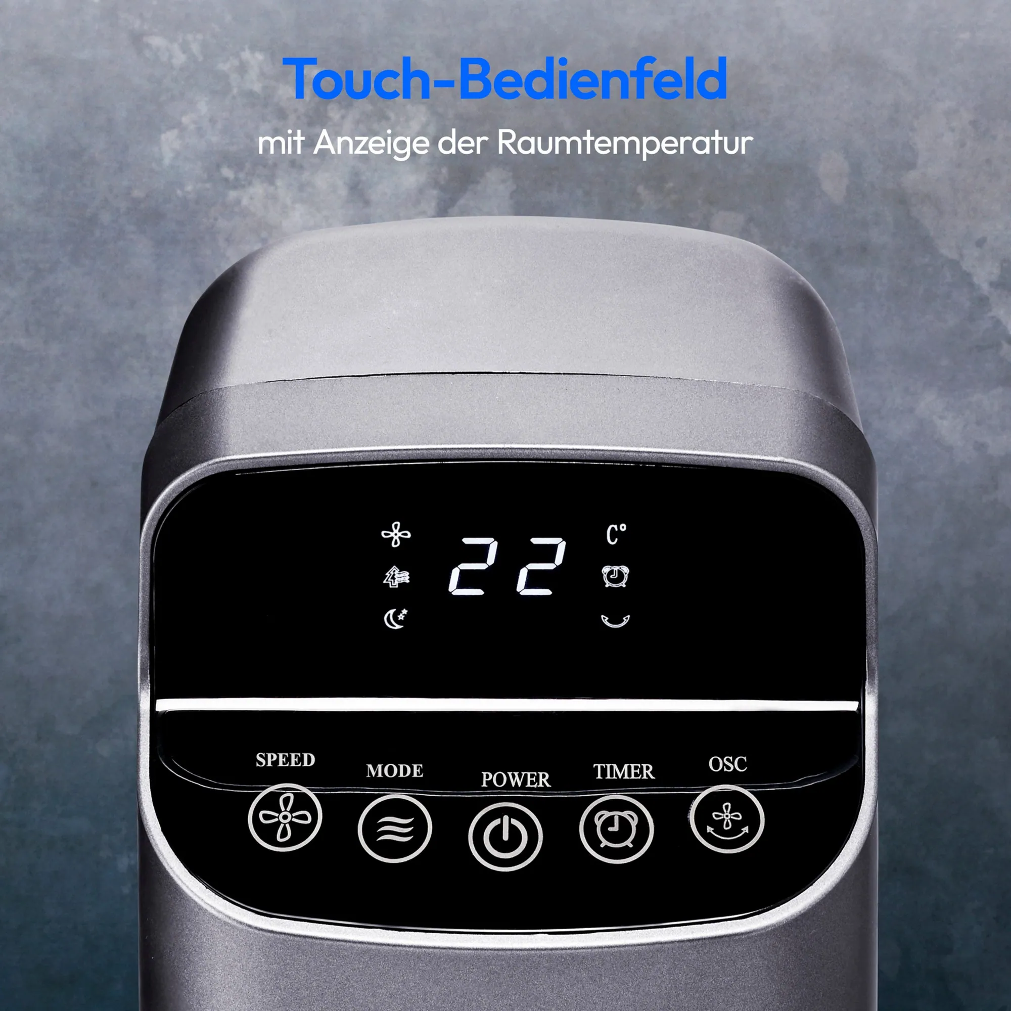 Medion Turmventilator MEDION LIFE P15 TF, 5 Geschwindigkeitsstufen, LED-Display, Schlafmodus 3