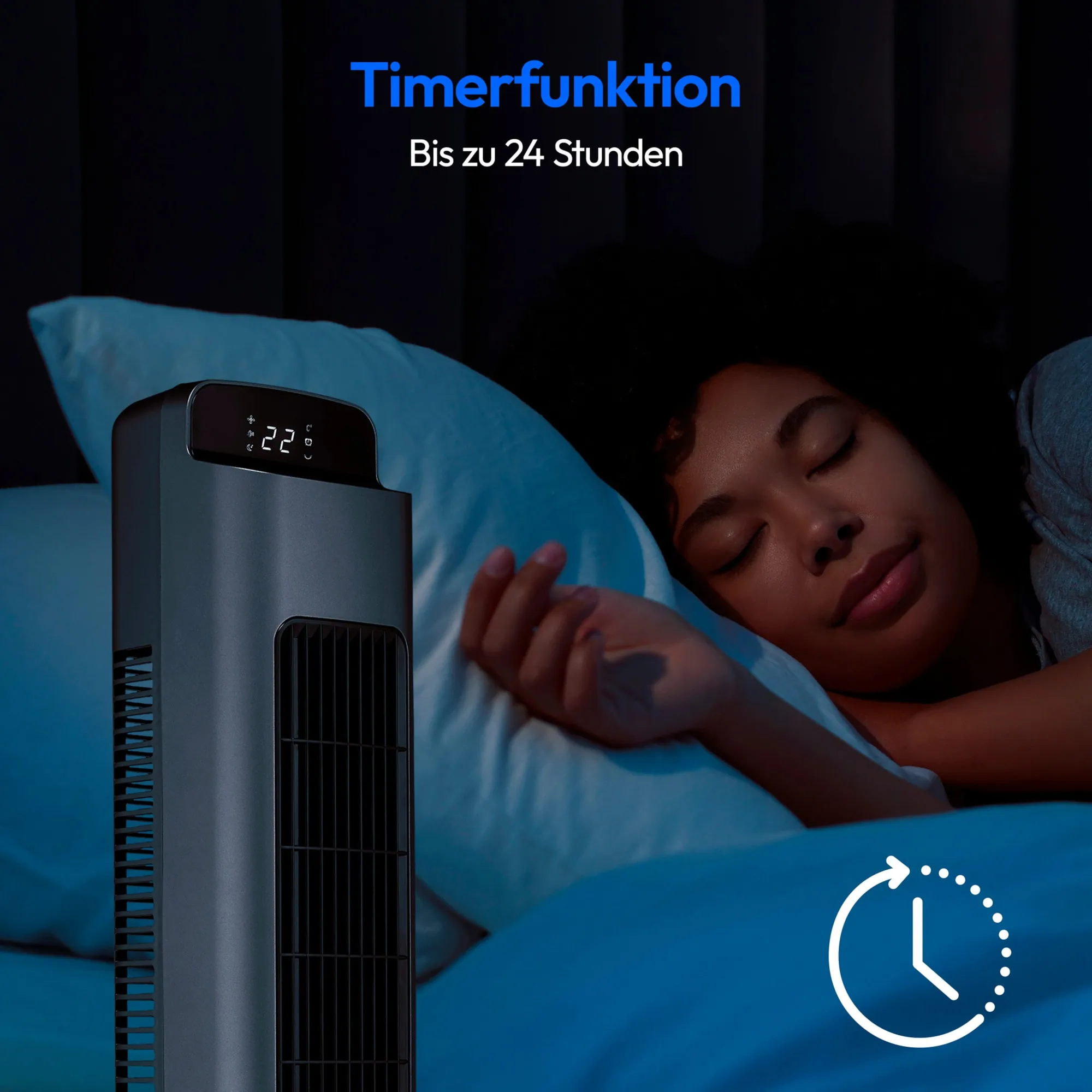 Medion Turmventilator MEDION LIFE P15 TF, 5 Geschwindigkeitsstufen, LED-Display, Schlafmodus 4