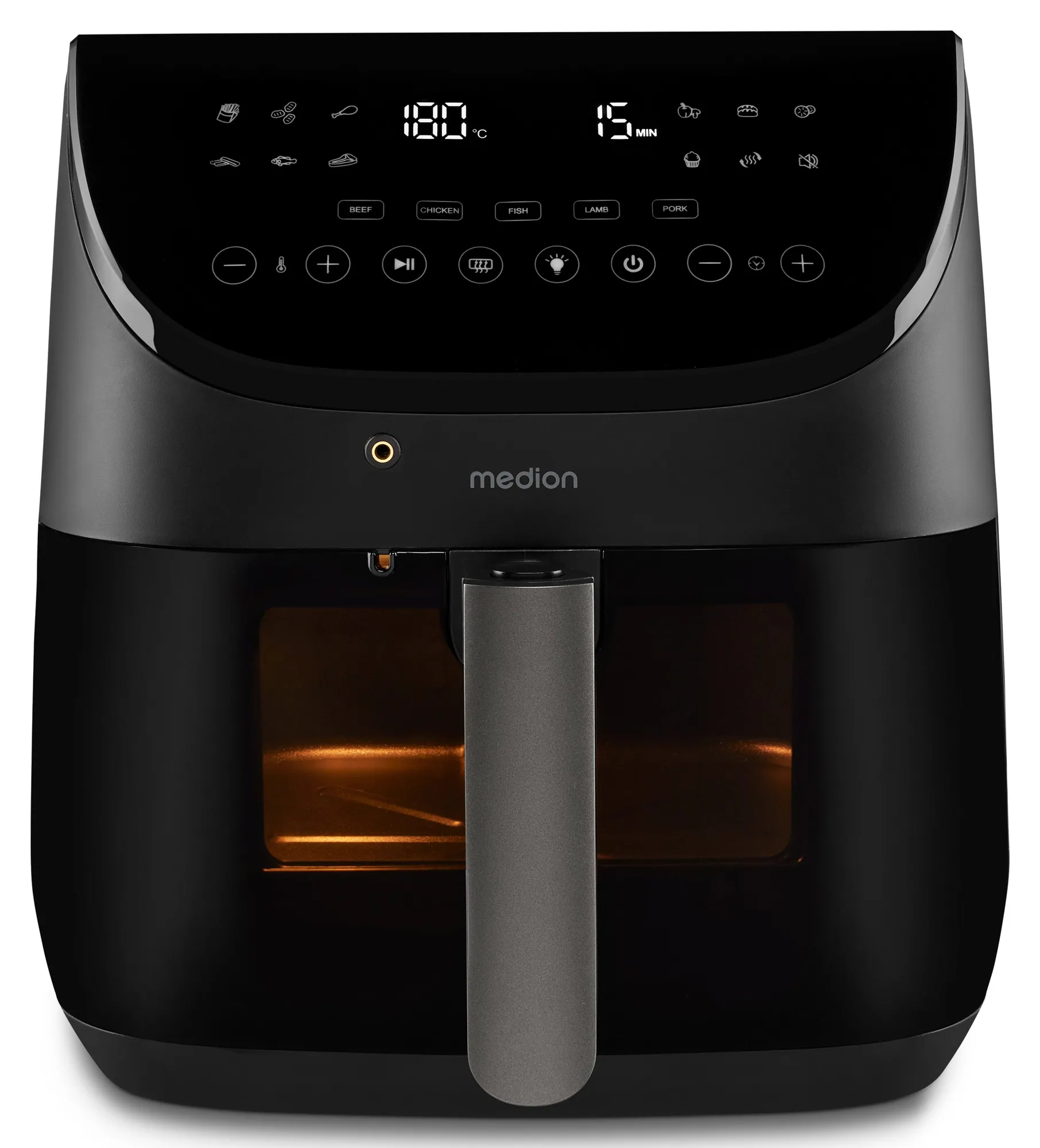 Medion Heißluftfritteuse MD13060, 1700 W, Temperaturfühler, 10 Automatikprogramme 4