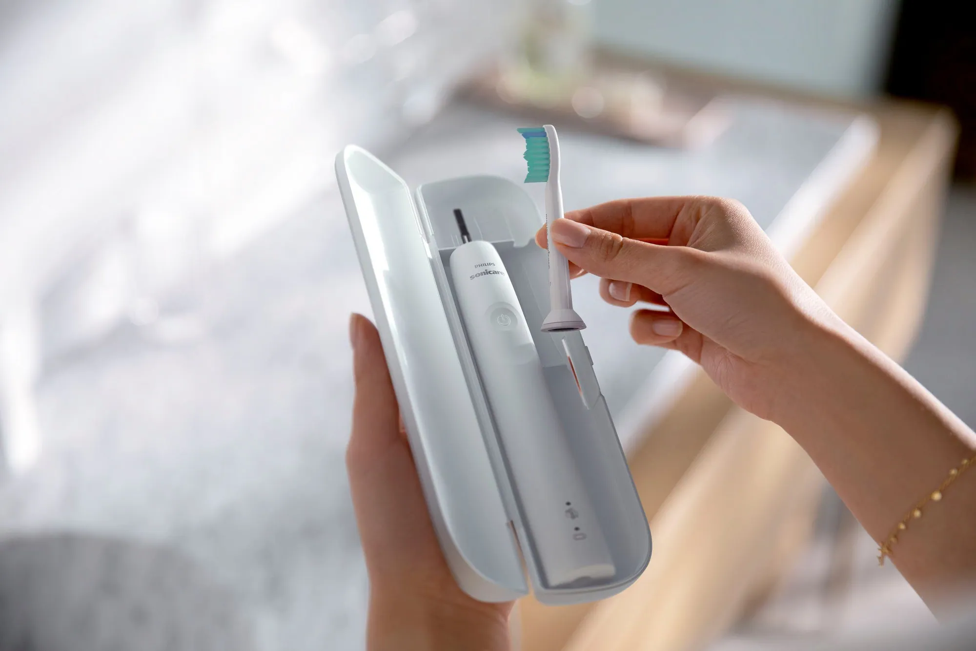Philips Sonicare Series 3100 HX3673 Elektrische Zahnbürste, sanfte Reinigung, 2-Minuten-Timer, Drucksensor 5