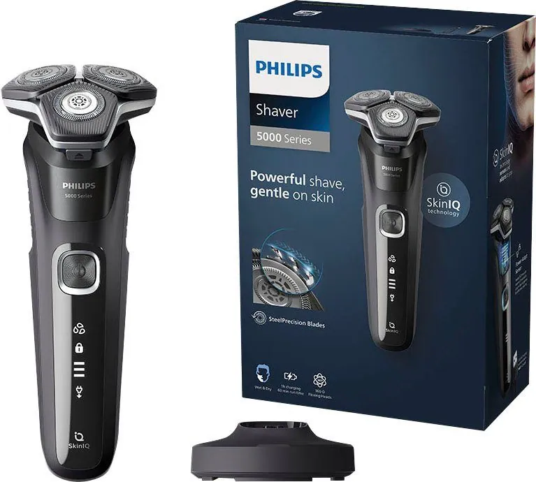 Philips Shaver Series 5000 S5898/25, SkinIQ Technologie, flexibler Präzisionstrimmer