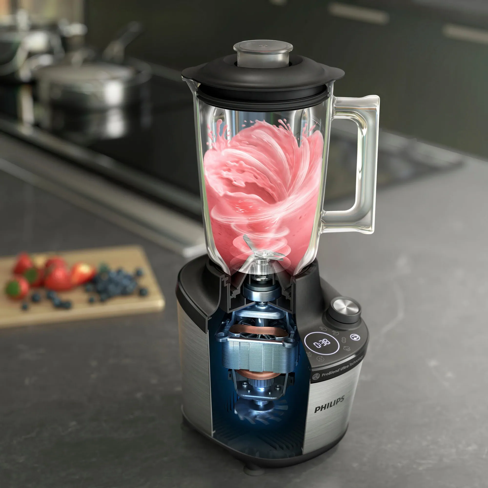 Philips HR3760/10 Standmixer, 1500 W, ProBlend Ultra-Technologie, 2L-Glasbehälter 5