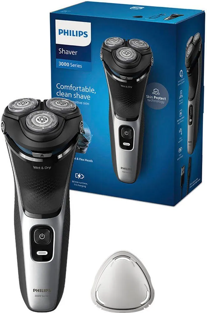 Philips Shaver Series 3000 S3143/00, 5D Flex-Scherköpfe, Präzisionstrimmer