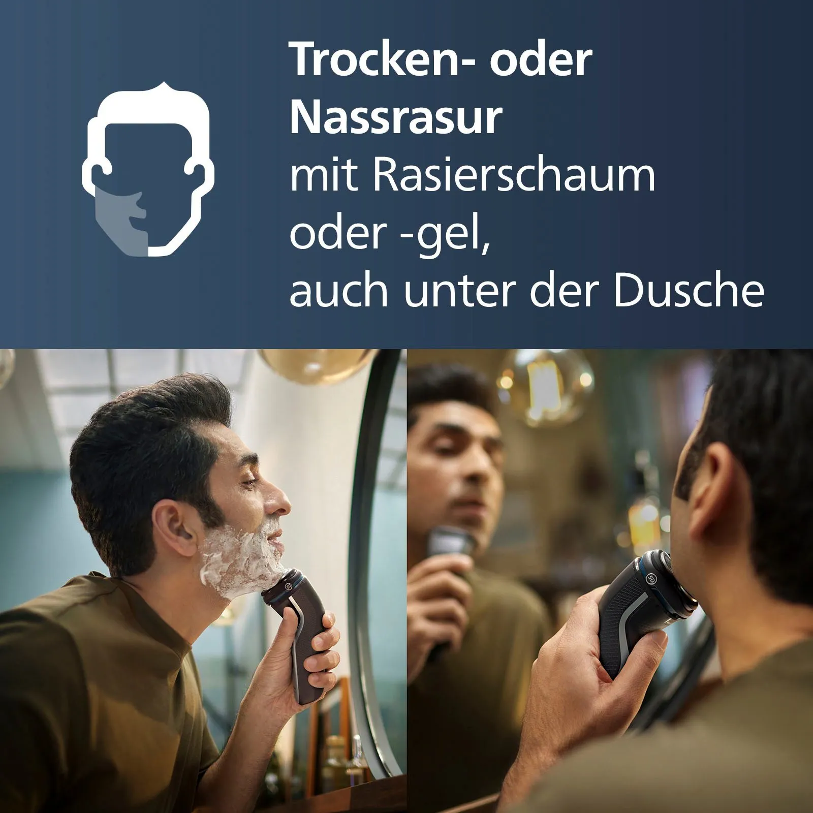 Philips Shaver Series 3000 S3143/00, 5D Flex-Scherköpfe, Präzisionstrimmer 3
