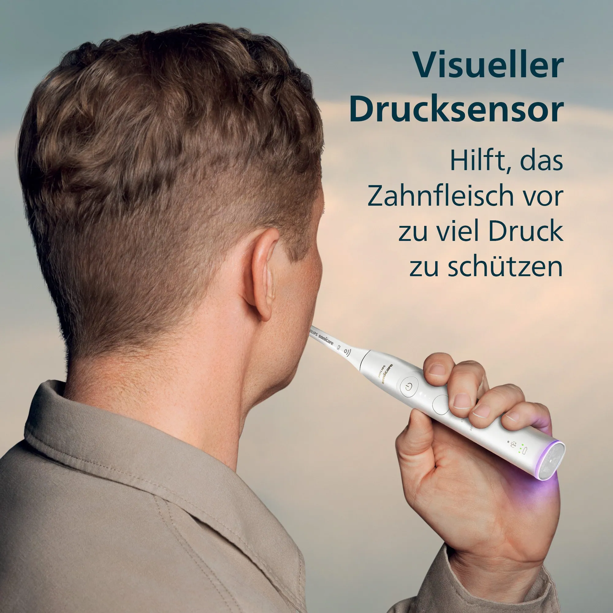 Philips Sonicare Series 6100 HX7400/01, Schalltechnologie, 5 Putzprogramme, Andruckkontrolle 3