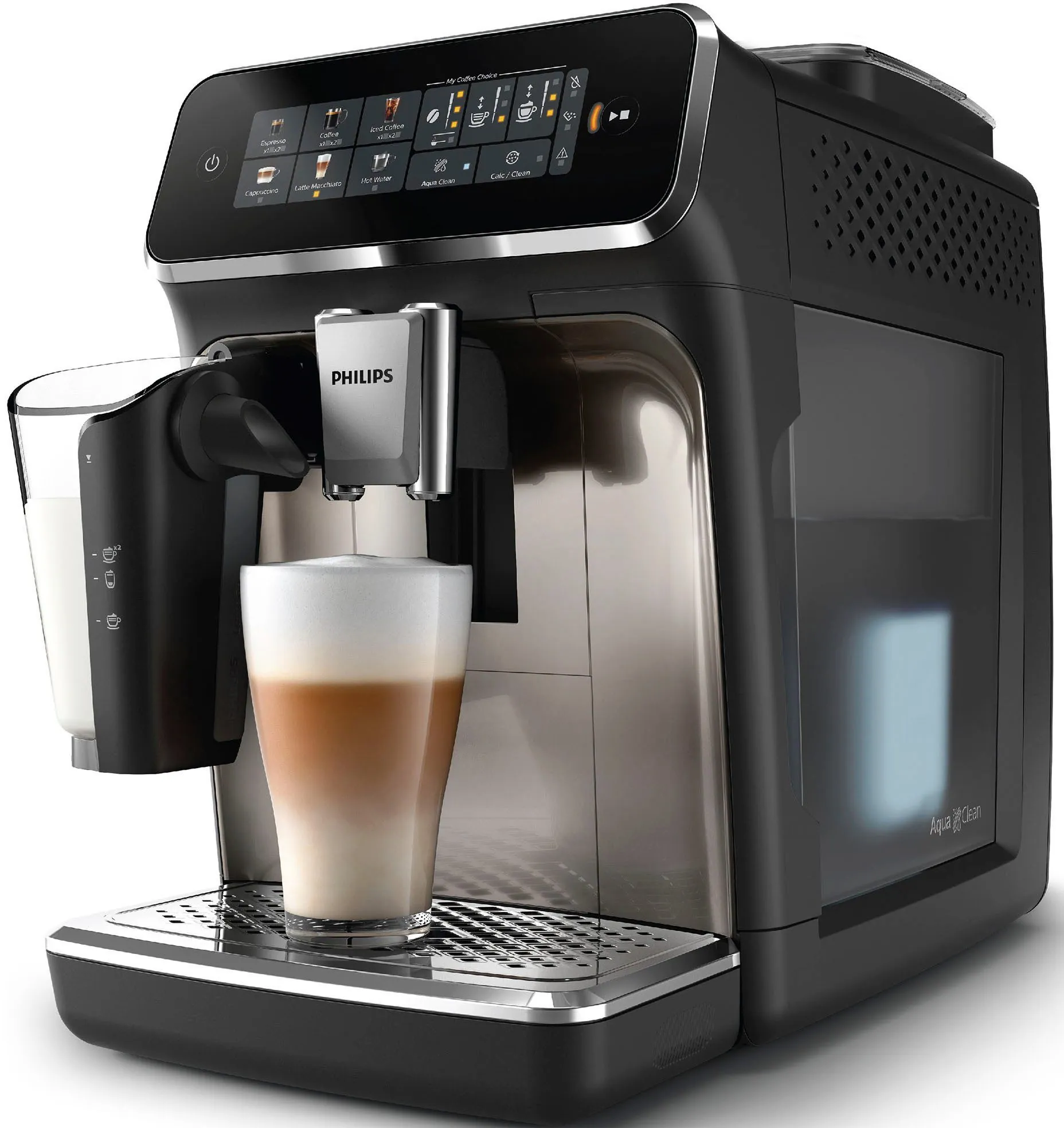 Philips Kaffeevollautomat EP3347/90, 6 Getränkevarianten, LatteGo-Milchsystem, SilentBrew Technologie 3