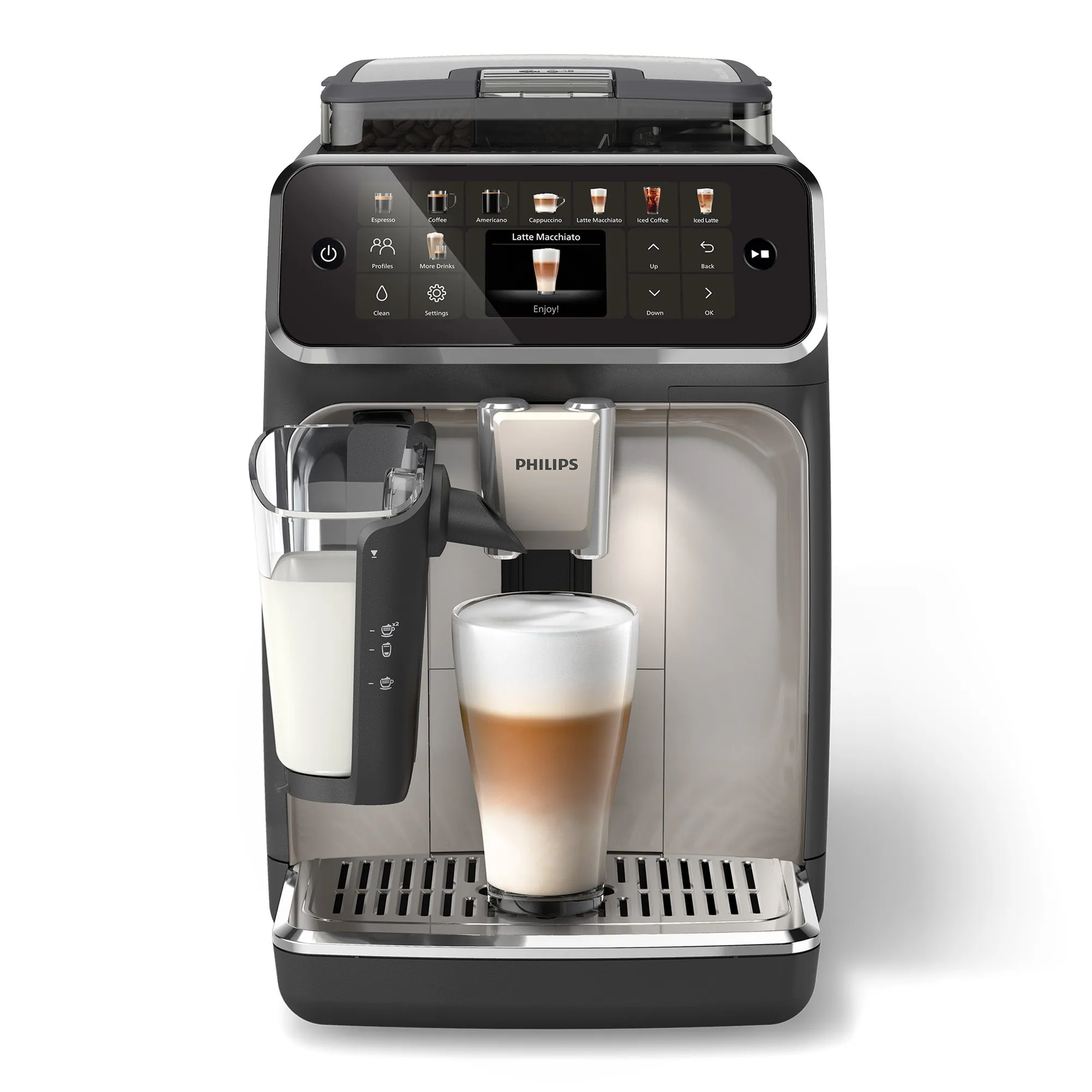 Philips 5500 Series Kaffeevollautomat, 20 Kaffeespezialitäten, LatteGo-Milchsystem, SilentBrew Technologie 2