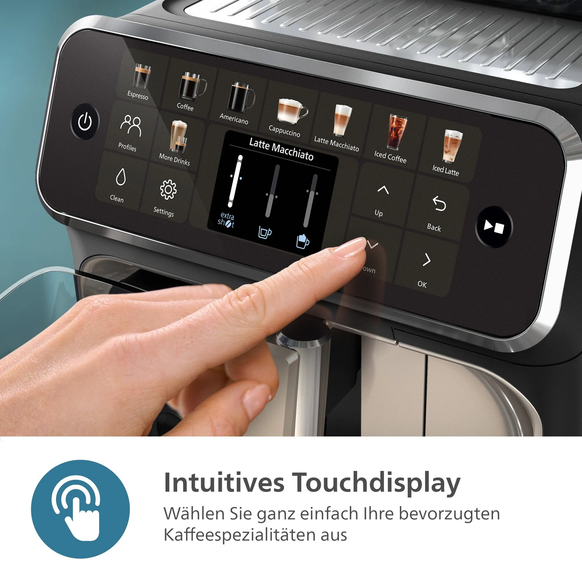 Philips 5500 Series Kaffeevollautomat, 20 Kaffeespezialitäten, LatteGo-Milchsystem, SilentBrew Technologie 5