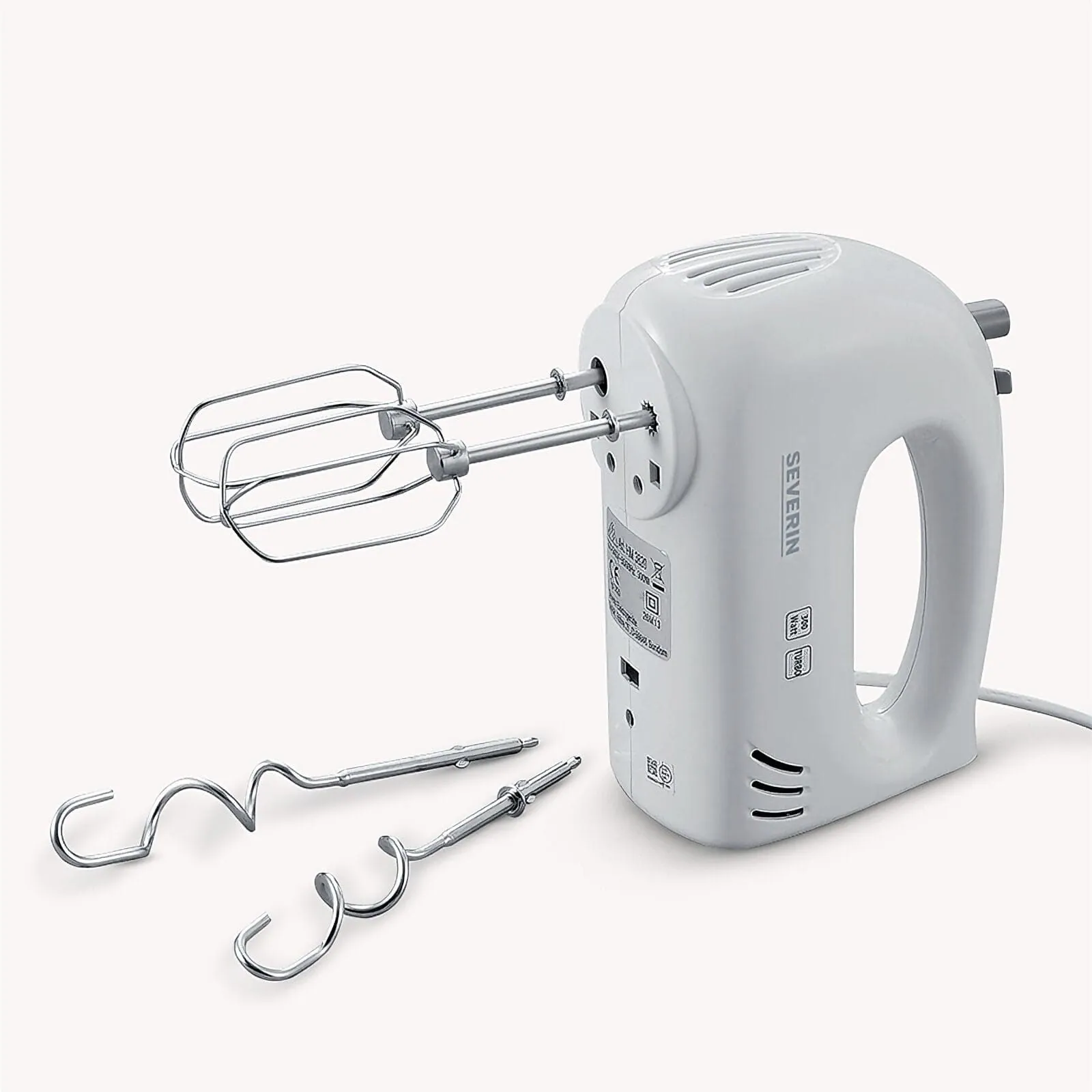 Severin HM 3820 Handmixer, 5 Geschwindigkeitsstufen, Turbo-Funktion, Edelstahl-Rührbesen 5