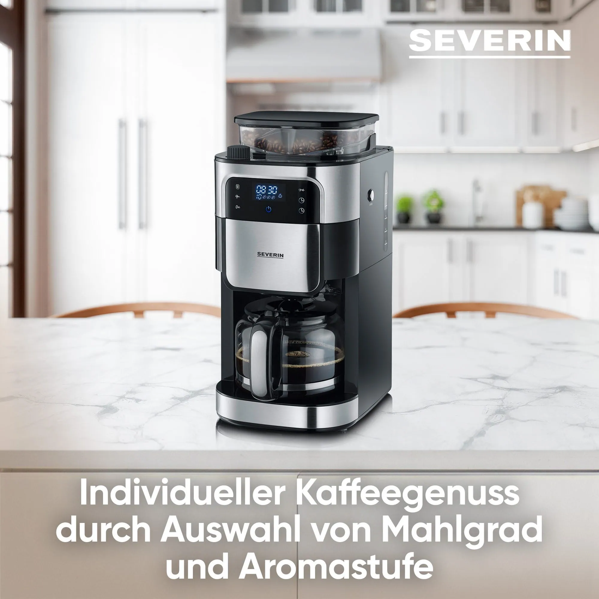 Severin KA 4813 Kaffeemaschine, Mahlwerk, 1,25l Kanne, individuell einstellbar 3