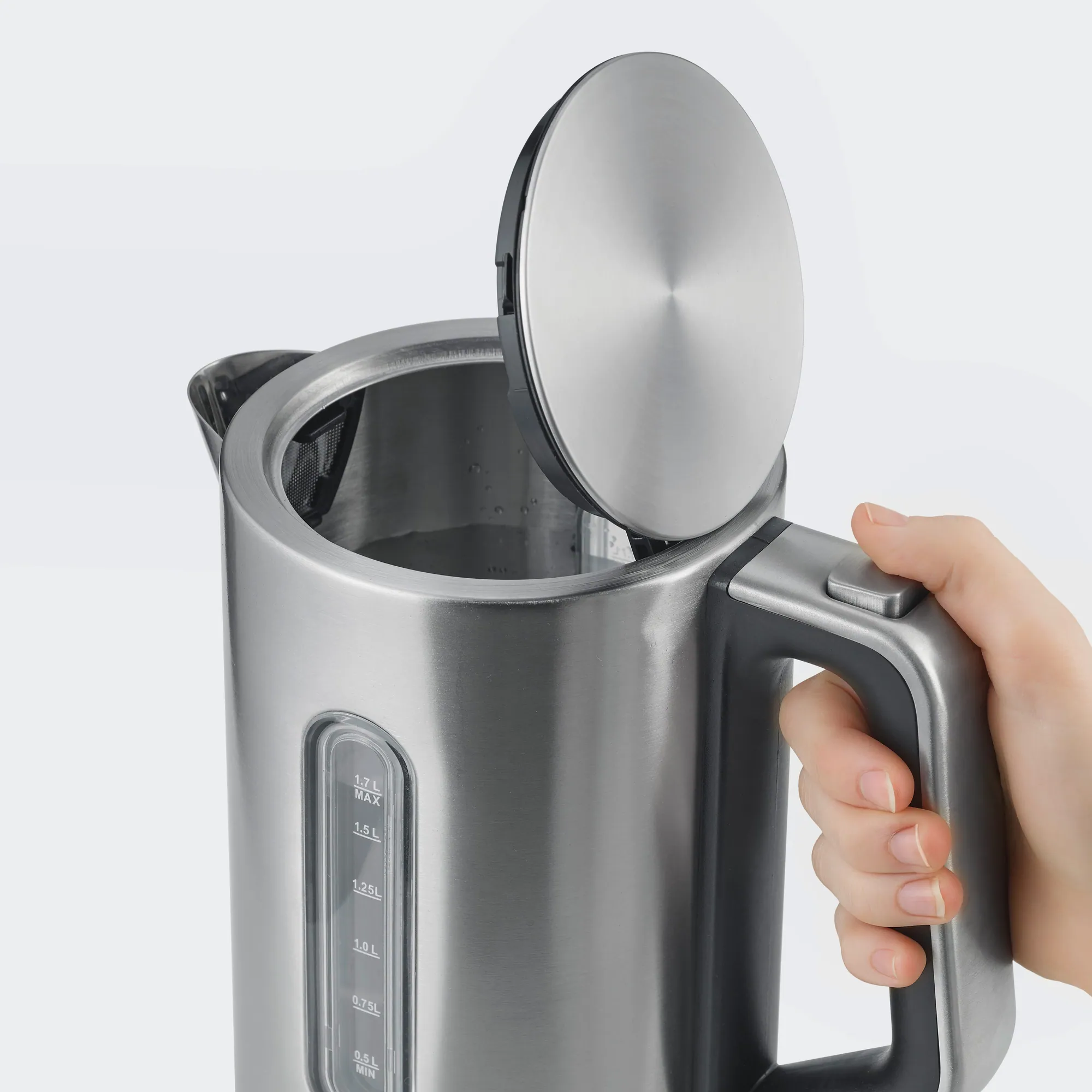 Severin Wasserkocher WK 3402, 1,7 l, 2400 W, schnelles Erhitzen, Sicherheitsabschaltung, praktischer Deckel 4