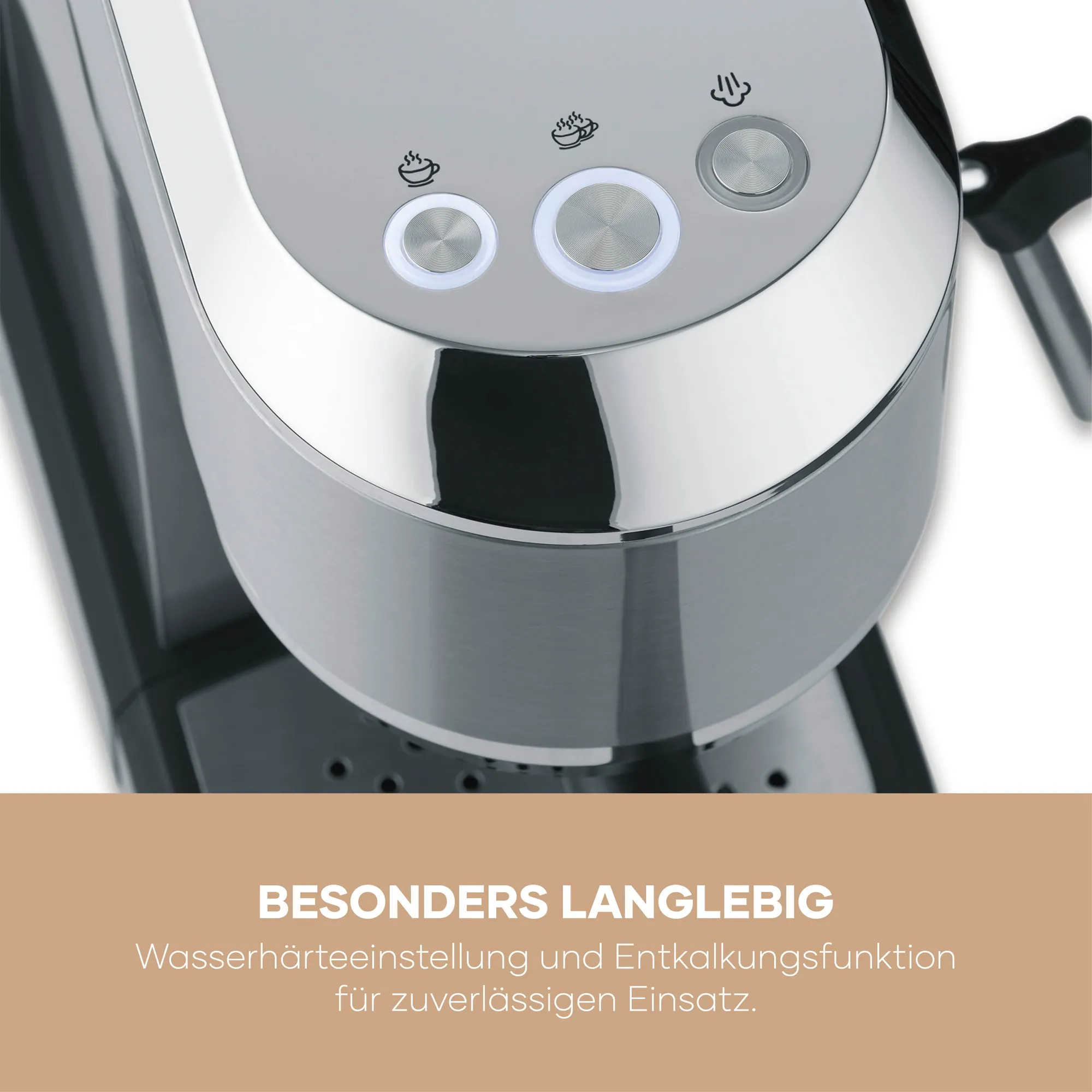Severin KA 5997 Siebträgermaschine, italienische ULKA-Pumpe 20 Bar, Milchaufschäumdüse 5